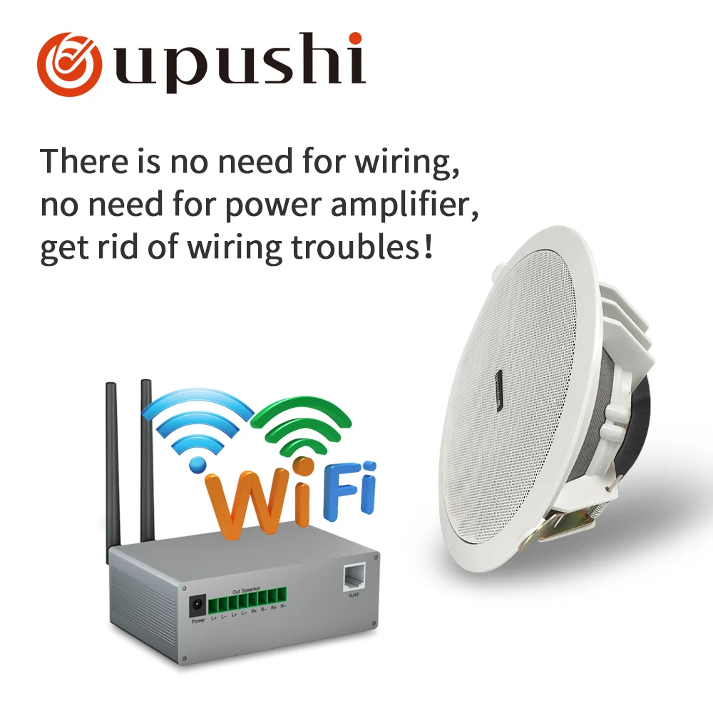 Потолочные Hi Fi колонки Oupushi с поддержкой Wi мобильное приложение интеллектуальное