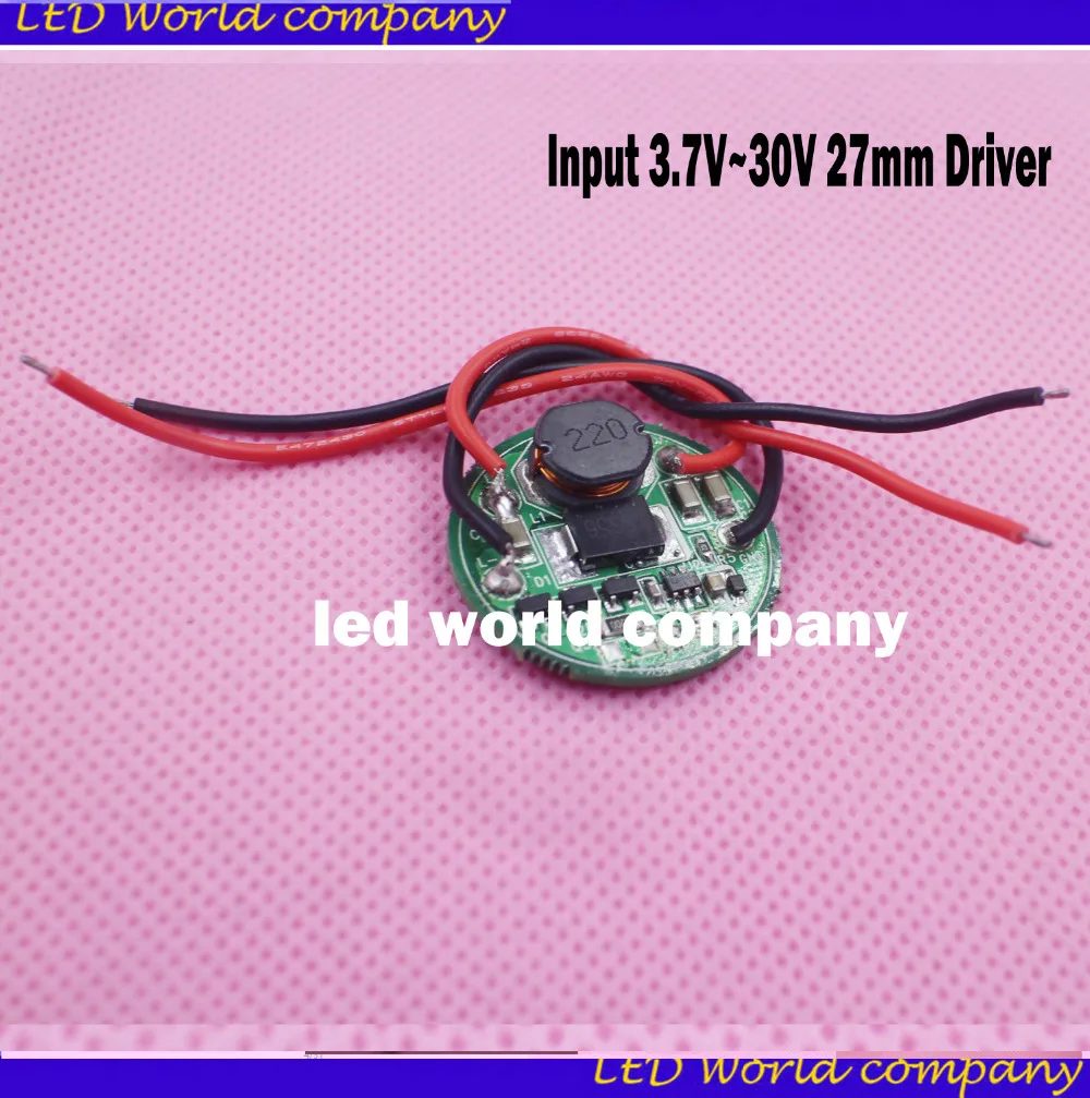 1 шт. вход 3 7 В ~ 30 в 27 мм драйвер для Cree светодиодный 10 Вт XML T6/U2 XM-L2/U2 flash светильник 12