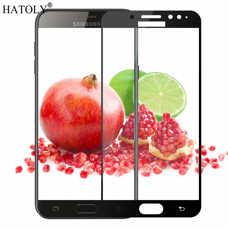 Для закаленного стекла Samsung Galaxy C8 Стекло 9H полное покрытие Защитная пленка для