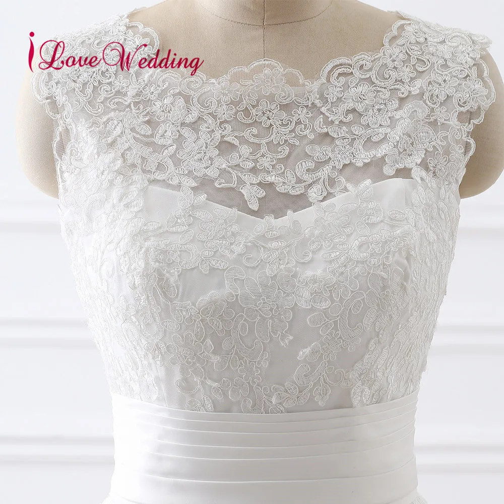 Короткое свадебное платье Vestido de noiva Совок Кружевная аппликация на воротник длиной до колена элегантные свадебные платья настоящая фотография