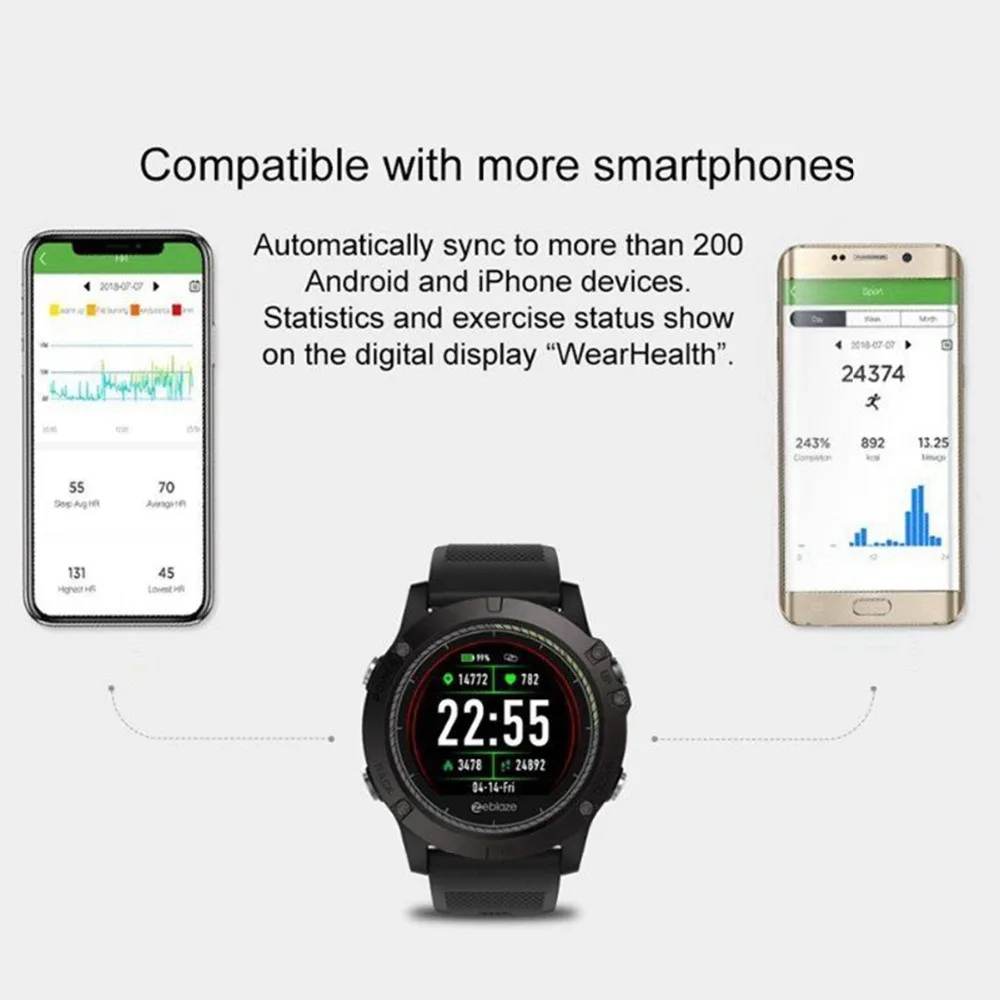 SOONHUA уличные спортивные водонепроницаемые смарт-браслеты Bluetooth V4.0 долгий режим ожидания Смарт-часы тактические военные дистанционные часы с камерой