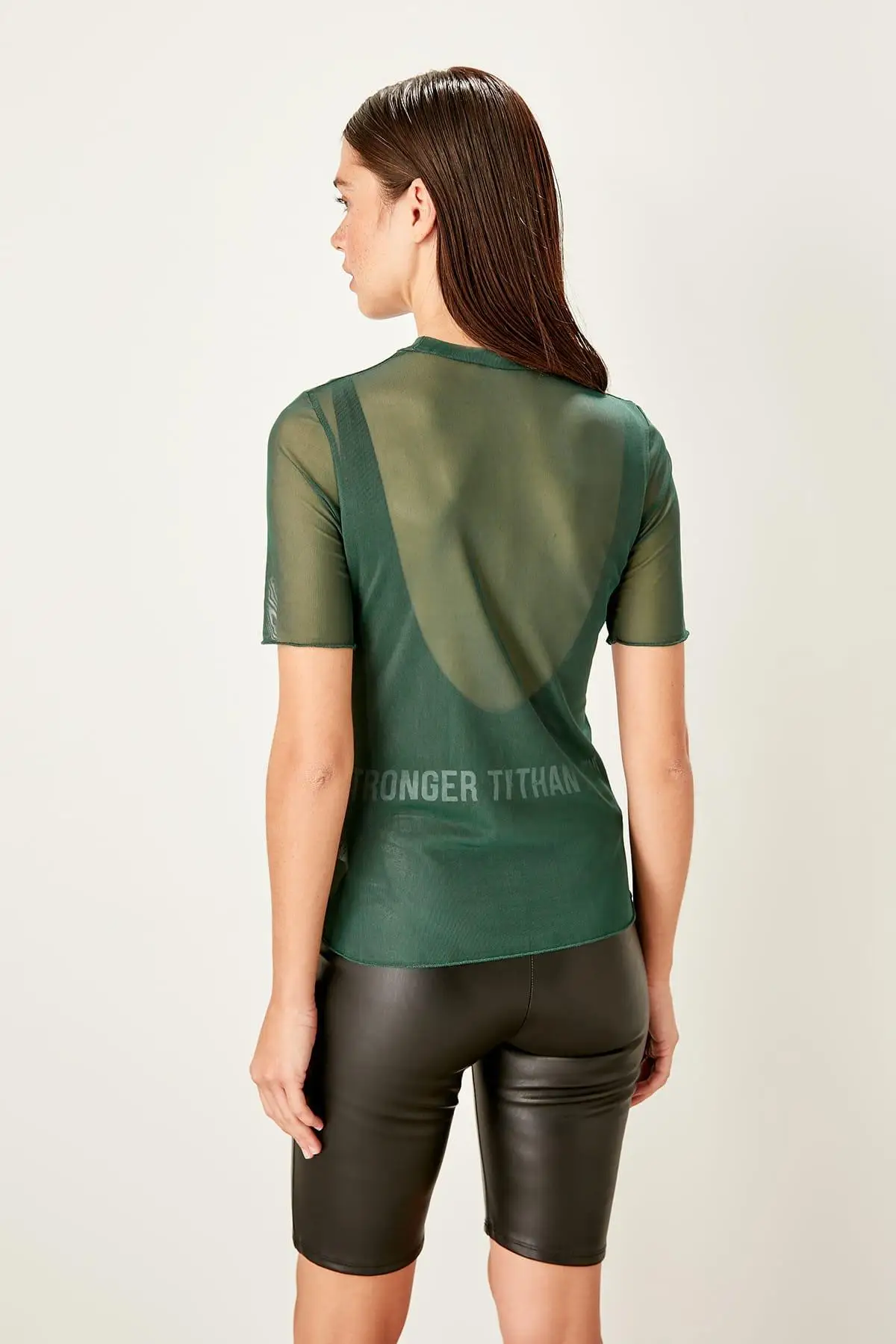 Trendyol Green Tulle Knitted Blouse TWOSS19FV0214 |