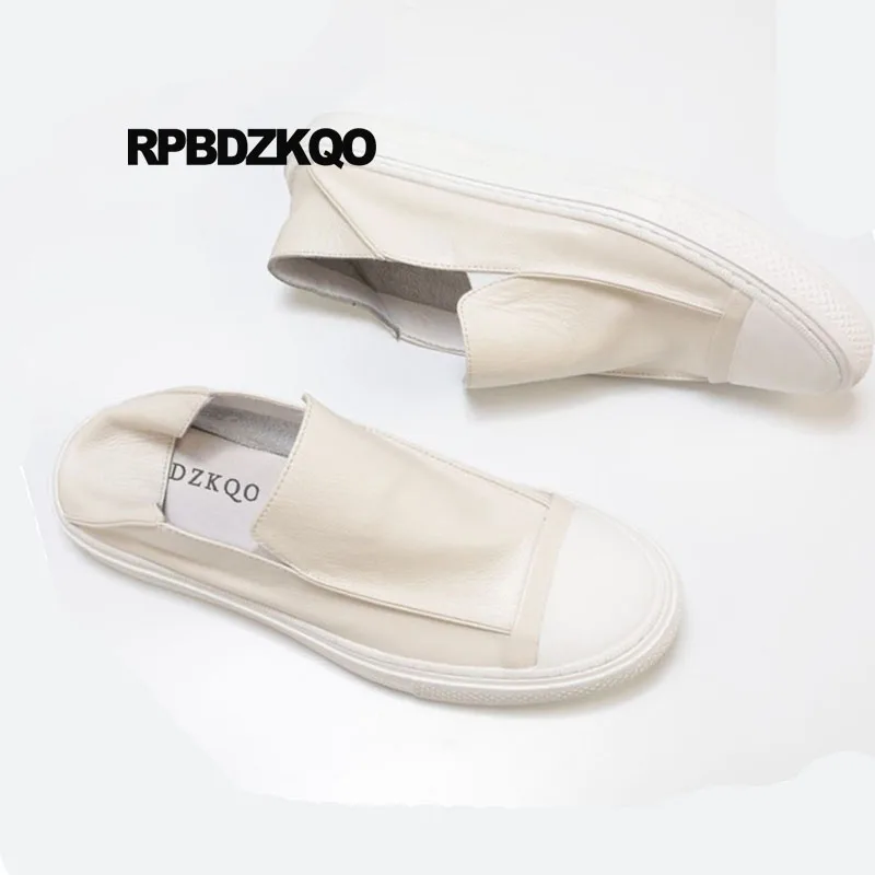 Driving Real Leather Luxury Brand Shoes Men High Quality Sneakers Slip On New Handmade Genuine Trainers White Casual Skate | Обувь