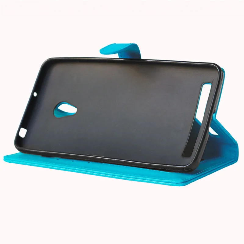 Кожаный чехол кошелек с откидной крышкой и подставкой для Asus zenfone 6 back Crazy Horse