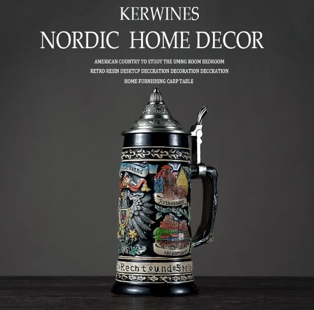 Пивная кружка креативная большая стеклянная пивная керамическая для вина