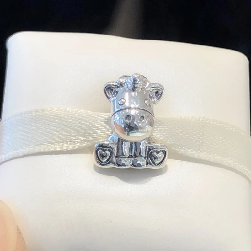 Free Shipping Fashion Original Pan Bracelet For Women Jewelry Making Cute Unicorn Beads Bruno Calf Cow Large Hole Bead Bracelets | Украшения