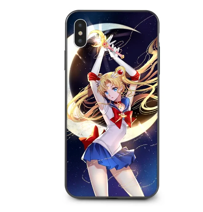 Сейлор Мун Луна и Артемида мягкий чехол для iPhone X XS Max XR в имени Луны 5 5S SE 6 6S Plus 7 8