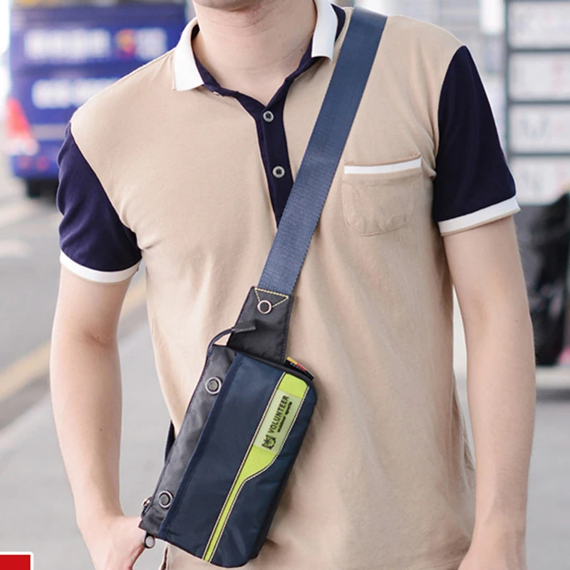 Мужская нагрудная сумка из ткани Оксфорд Модный водонепроницаемый кошелек на