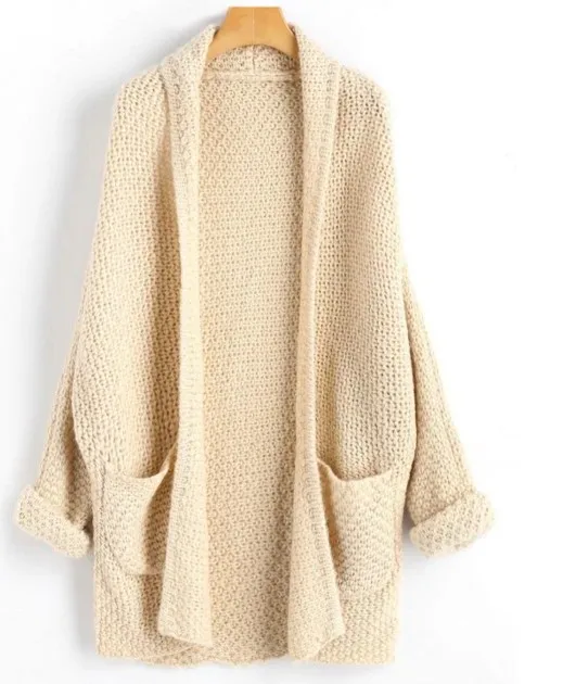 Повседневный Кардиган с длинным рукавом вязаный джемпер верхняя одежда теплая