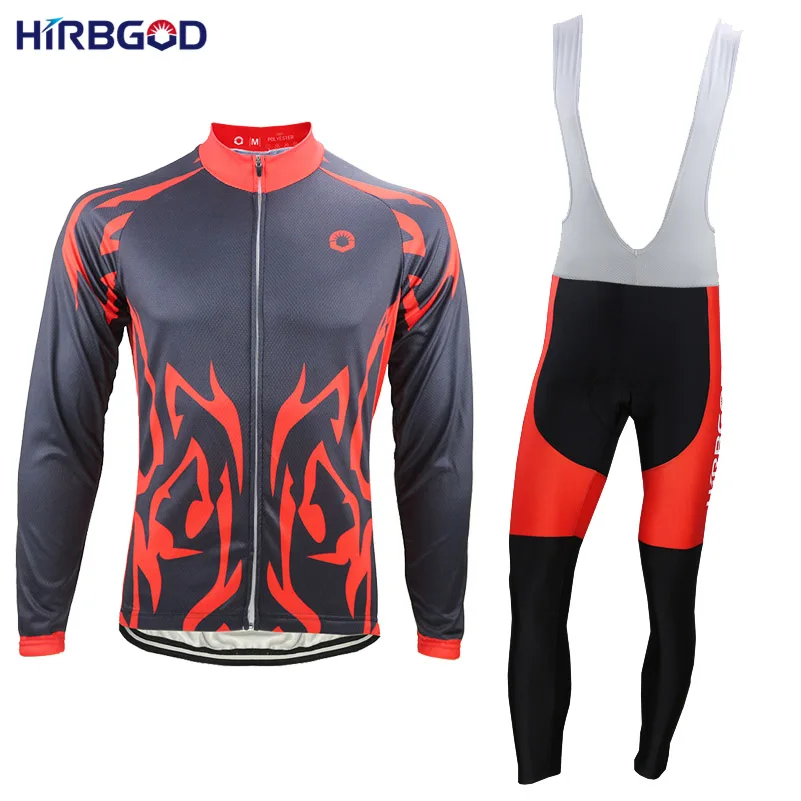 Велобрюки HIRBGOD HY483 с длинным рукавом трикотажный комплект одежды для езды на