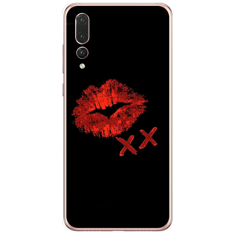 Kylie Jenner Sexy Girl lips lipstick kiss pattern Red soft cover phone cases for huawei p8 p9 p10 p20 lite plus pro |