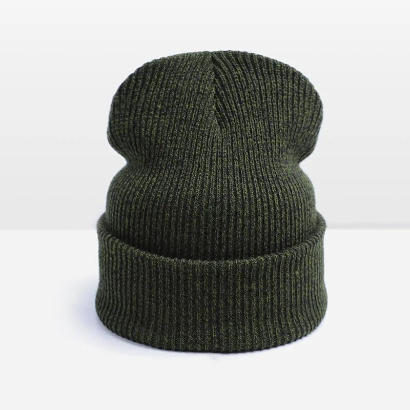 Горячая Распродажа, модная теплая зимняя женская шапка унисекс, Skullies Beanies, мужская шапка, кепка, женские шапочки, шапка, Прямая поставка - Цвет: Green