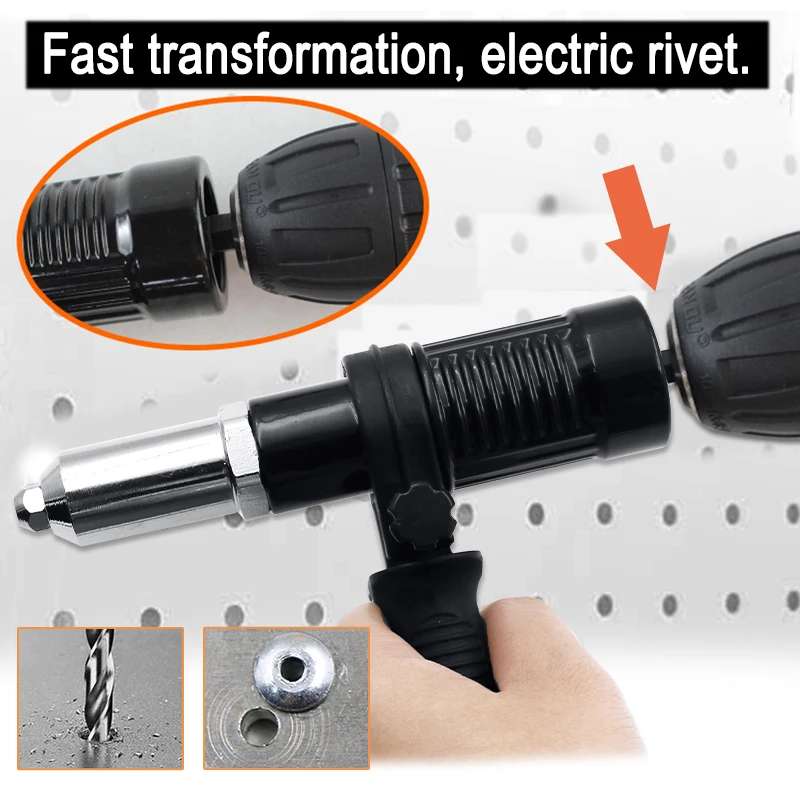 Cordless Electric Rivet Nut Gun - Multifunction Riveting Tool Drill Adapter for Auto Insert Nuts and Nails image 6