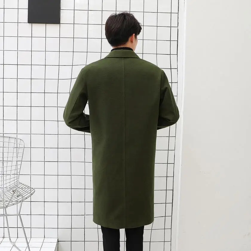 Новинка 2017 года осень-зима мужские длинные шерстяные блейзеры secti серый деловой