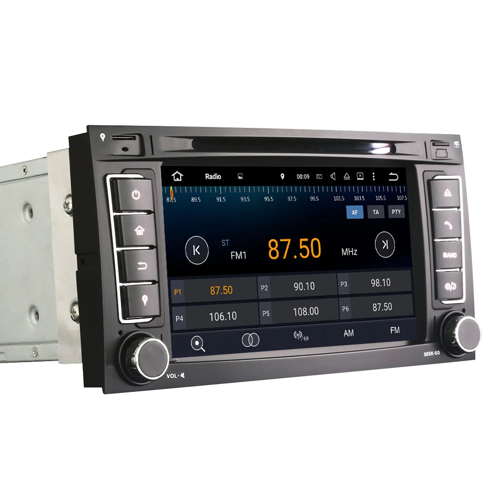 Eunavi 2 Din Android 9 автомобильный dvd-плеер gps Navi для VW/Volkswagen/Touareg/Transporter T5 с Canbus Wifi стерео радио FM DSP RDS