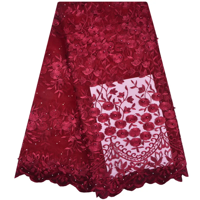 Модные тюлевые вышитые кружевные африканские французские ткани высокого
