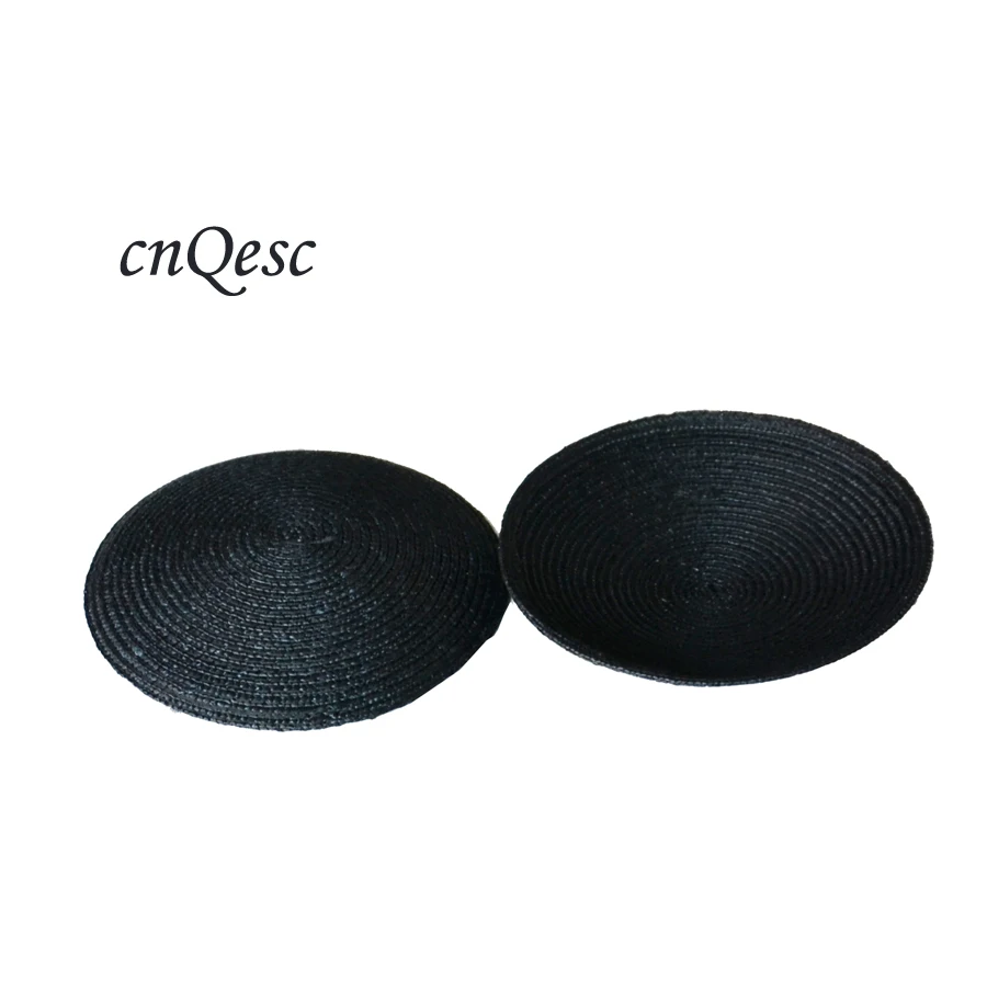 Высокое качество. Натуральный черный 14 СМ Круглая соломенная плетеная оплетка