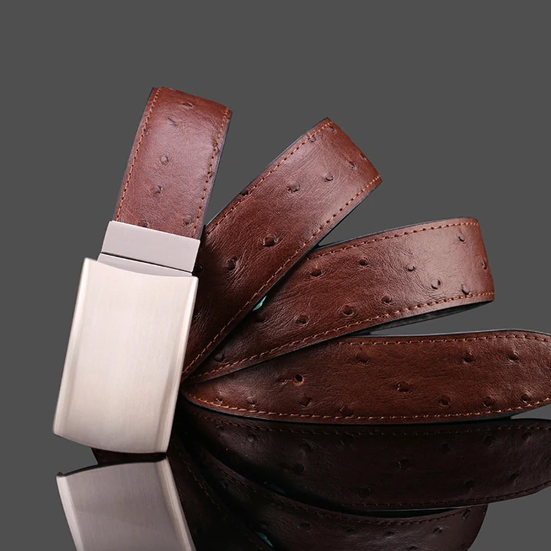 Известный дизайнерский ремень Роскошный мужской из натуральной страусиной кожи