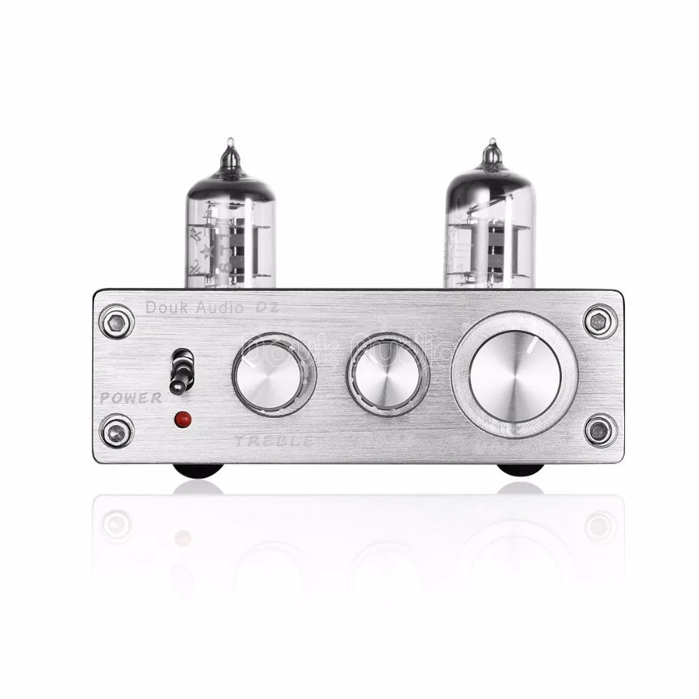 Douk аудио мини вакуумный трубный усилитель Hi Fi Домашний стерео бас Preamp Tone