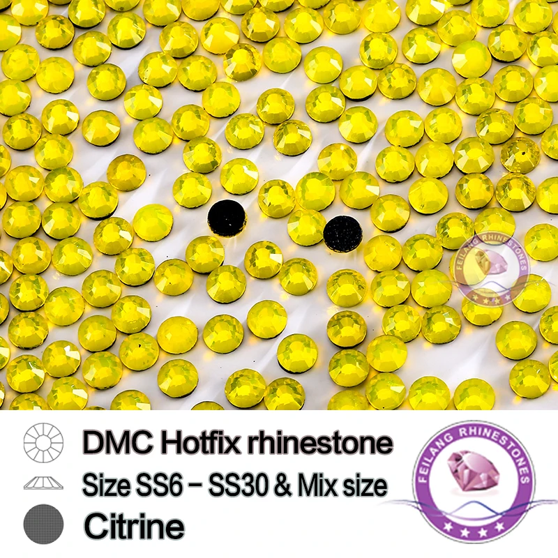 Цитрин DMC стразы горячей фиксации s кристаллы Сделай Сам одежда свадебное платье