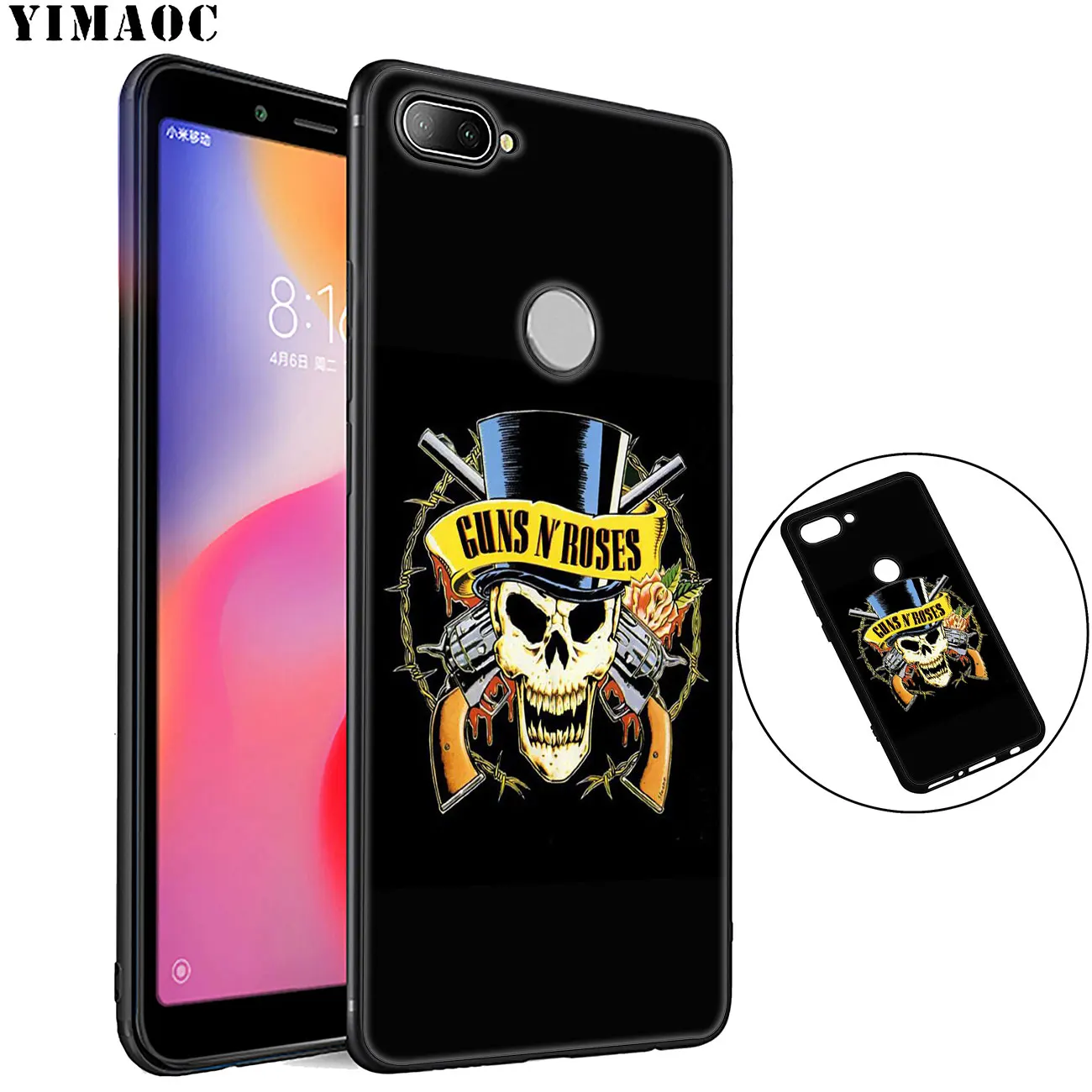 Мягкий силиконовый чехол YIMAOC GUNS N'ROSES Axl для Xiaomi Redmi K30 K20 Note 8 8T 7 5 6 Pro Mi с черным