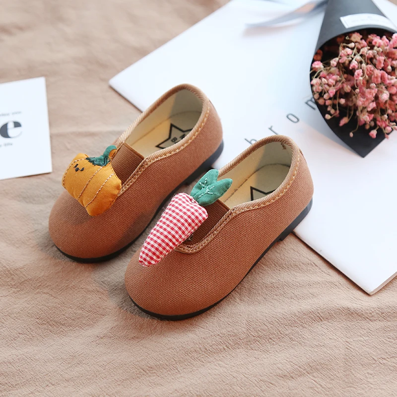 Обувь для девочек новая детская обувь из тканого материала с фруктовым рисунком