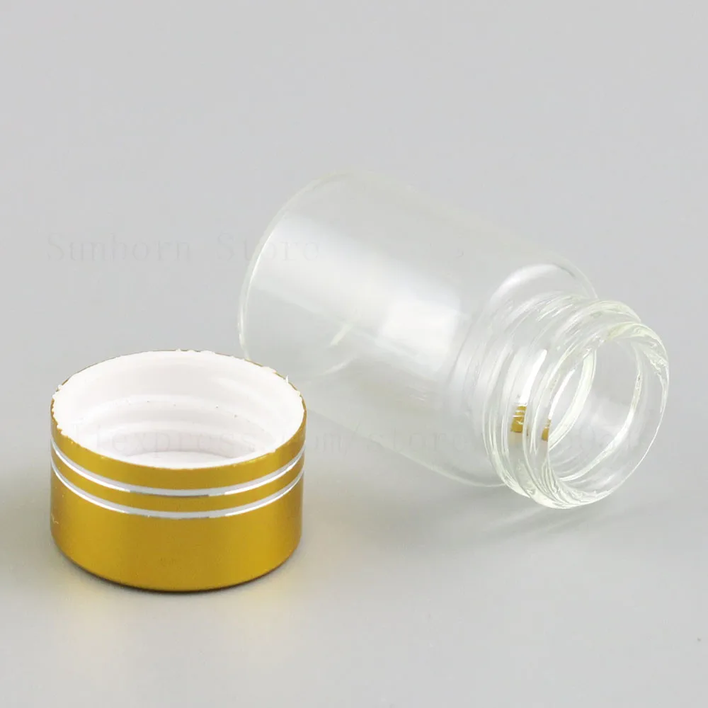 Refillable Glass Essential Oil Vials Bottles Containers with Gold Silver Aluminium Screw Cap 5 ml 6ml 7ml 10ml 14ml 30PCS | Красота и