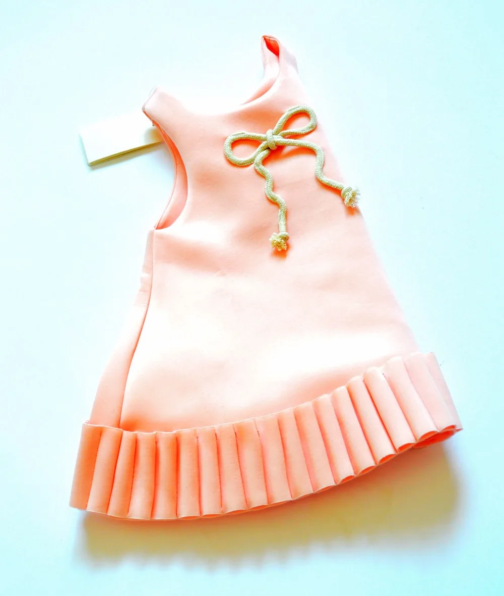 Baby Girls Dress Brand Summer Beach Style 3D Bow tie dress Party Dresses For Vintage Toddler Girl Clothing 2-8Yrs | Детская одежда и