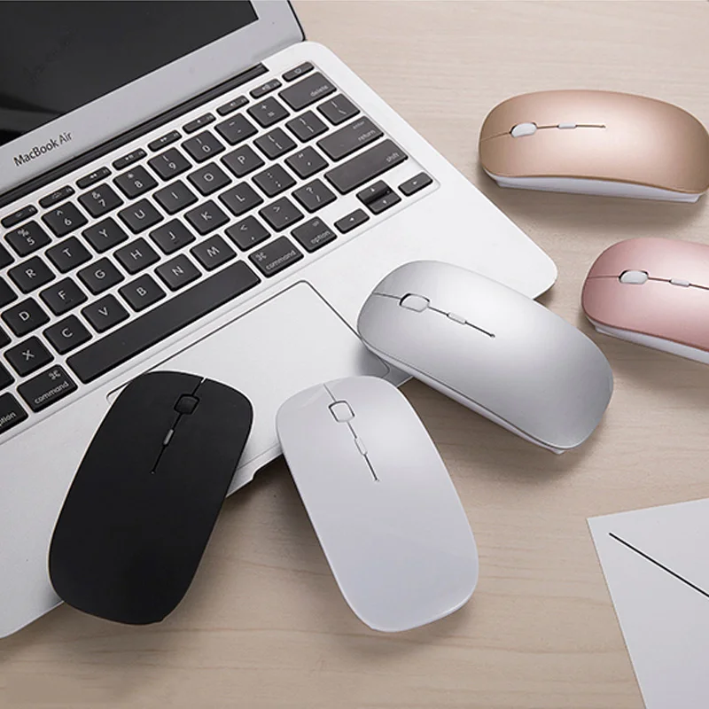 Беспроводная USB мышь 2 4G компьютерная игровая перезаряжаемые оптические мыши для