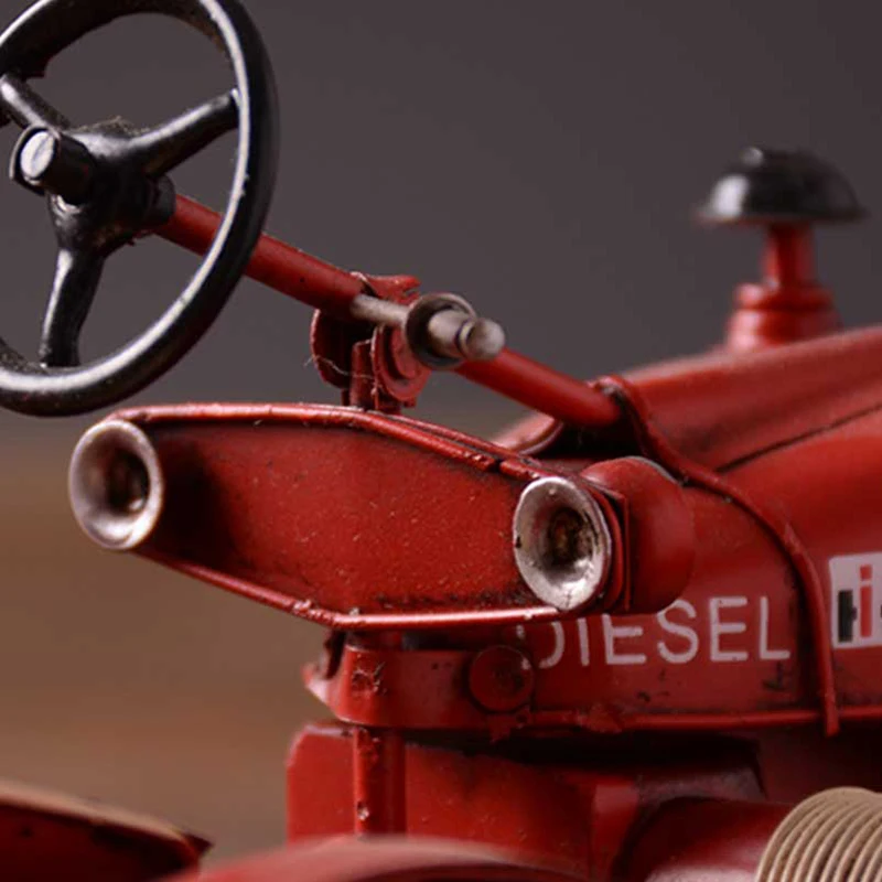 Vintage iron handmade luxury old tractor model retro metal art car Industrial age memory home decoration of livingroom | Дом и сад