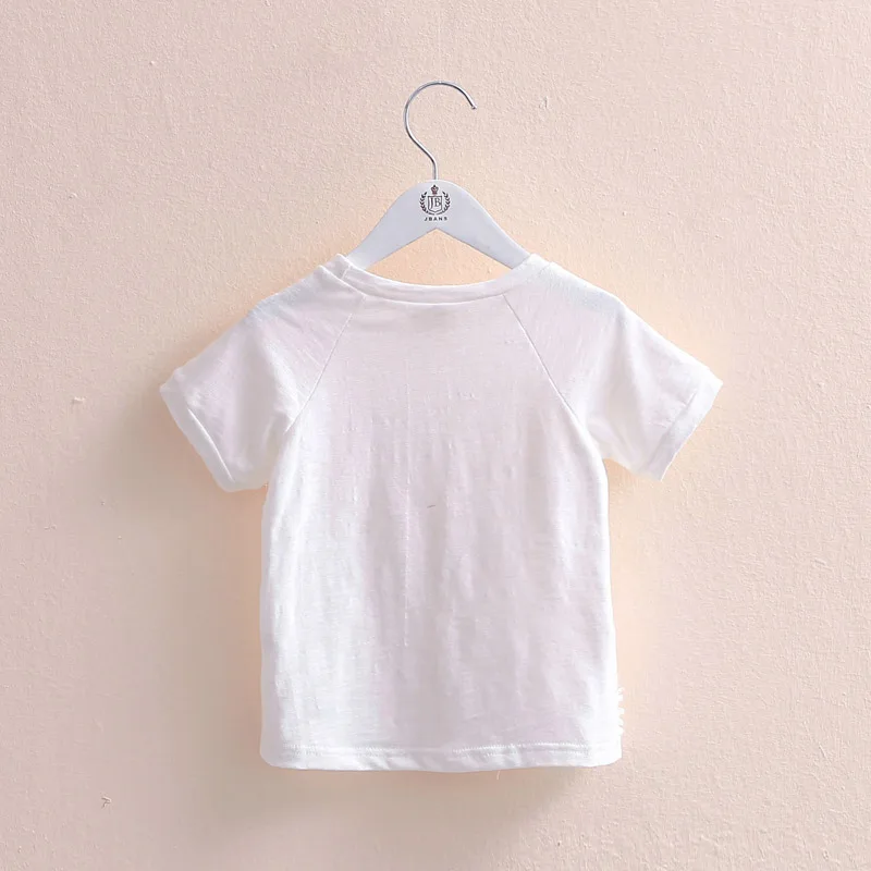 Высокого качества летние детские футболки для девочек модные Повседневное