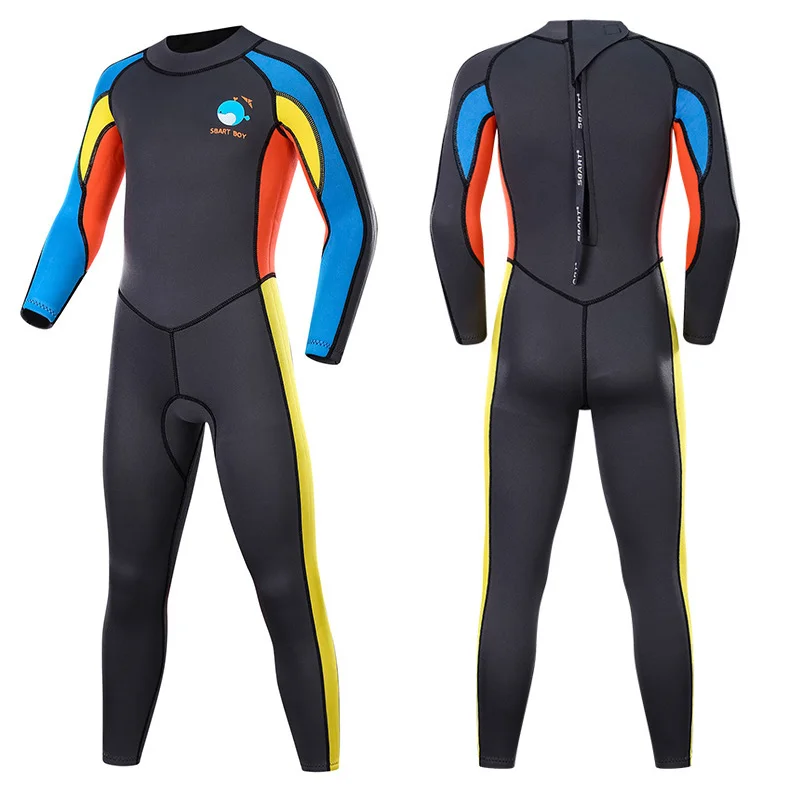 1180C-back zip Детский Гидрокостюм 2 мм премиум-класса, неопреновый купальный костюм для серфинга и подводного плавания, костюм для дайвинга с молнией на спине для маленьких девочек и мальчиков - Цвет: 1180C-back zip