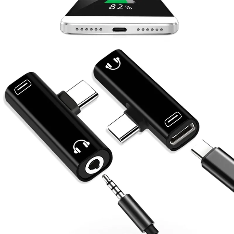 Двойной 2 в 1 usb type C до 3,5 мм разъем для зарядки наушников конвертер тип-c Аудио Телефон адаптер для наушников разветвитель для Xiaomi huawei