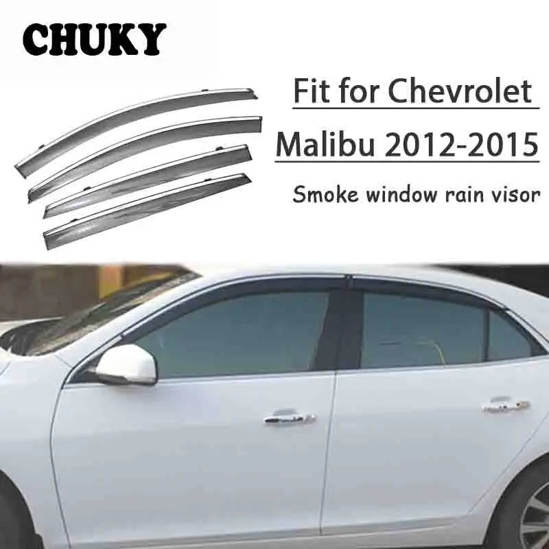

Chuky 4pcs ABS Car Styling Window Visors Awnings Shelters Rain Shield For Chevrolet Malibu 2012 2013 2014 2015 Auto Accessories