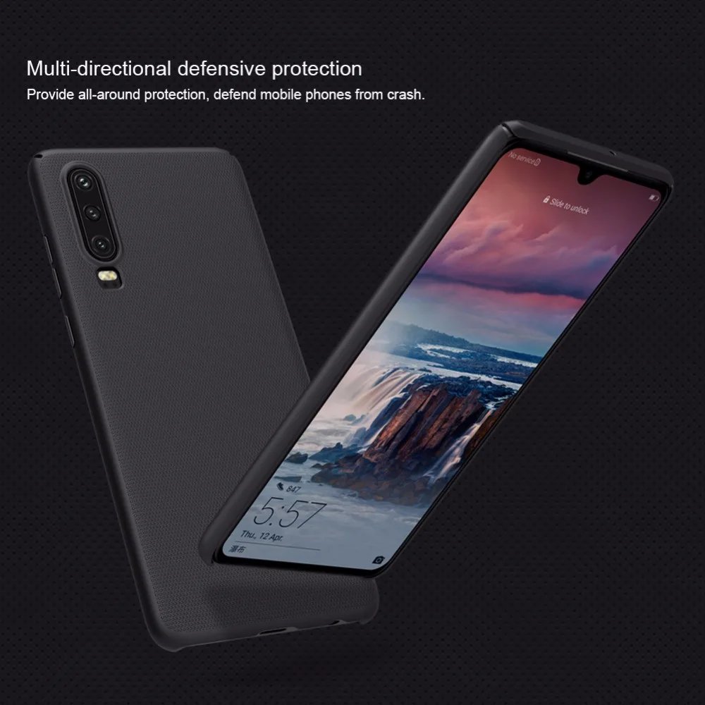Huawei P30 чехол NILLKIN Супер Матовый щит жесткая задняя крышка из ПК чехол для huawei P30 подарок держатель телефона