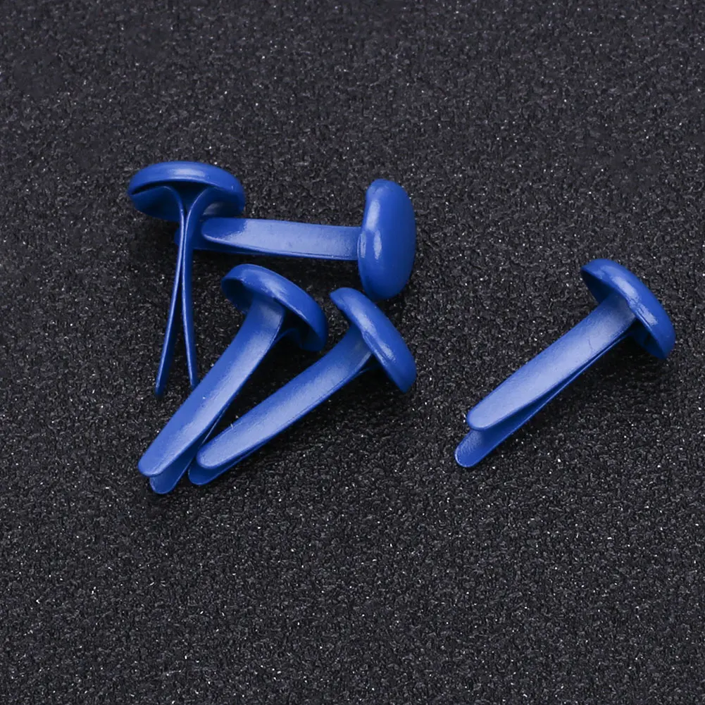 5X8mm dark blue Круглая коробка поддельные ногти Красота Макияж Аксессуары Brads Мини Брэд скрапбук балерина кончики для ногтей 50 шт - Цвет: 5X8mm dark blue