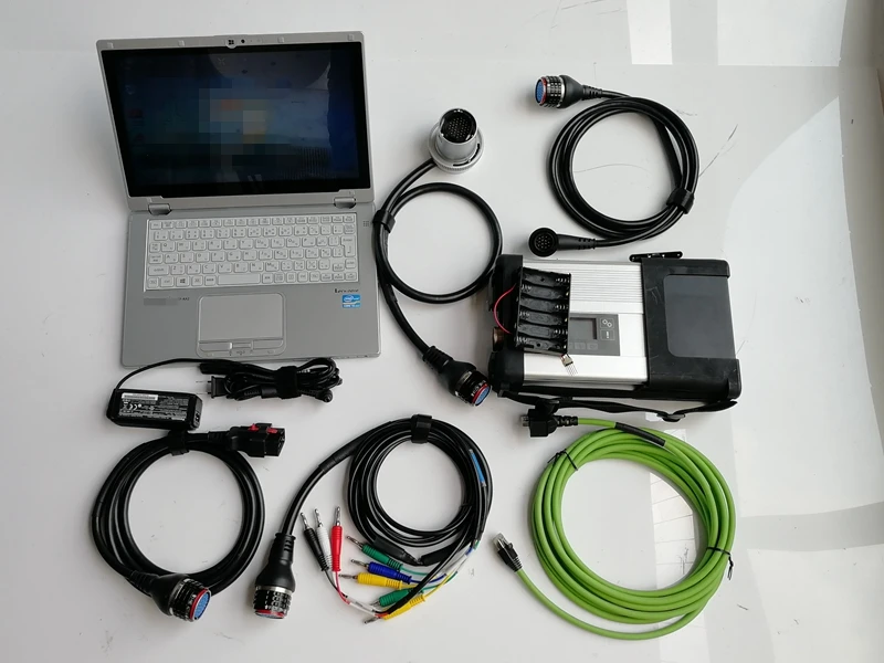 MB Star C5 SD Compact 5 с б/у планшет CF-AX2 i5 Mini SSD V12. программное обеспечение X DTS Vediamo HHT авто для Mercedes диагностический инструмент