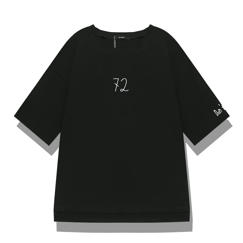 2018 new fashion women's t shirt summer college style loose thin long T-shirt | Женская одежда