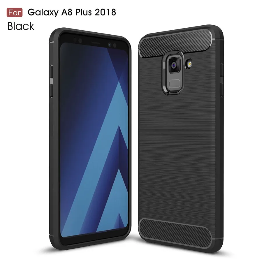 Силиконовый чехол для samsung Galaxy J6 J4 J8 A6 A7 A8 углеродного волокна ТПУ чехол для samsung A8 A6 плюс Чехол