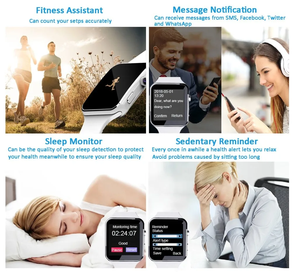 Умные часы, часы с сим-картой, Bluetooth, для Android, IOS, reloj, для мужчин и женщин, спортивные Смарт-часы для iPhone, Xiaomi, huawei, samsung