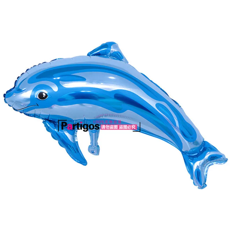blue Dolphin 1 шт. большой гиппокамп Осьминог Рыба Акула фольгированный шар океанские животные тематические праздничные детские подарки украшение на день рождения Гелиевый шар - Цвет: blue Dolphin
