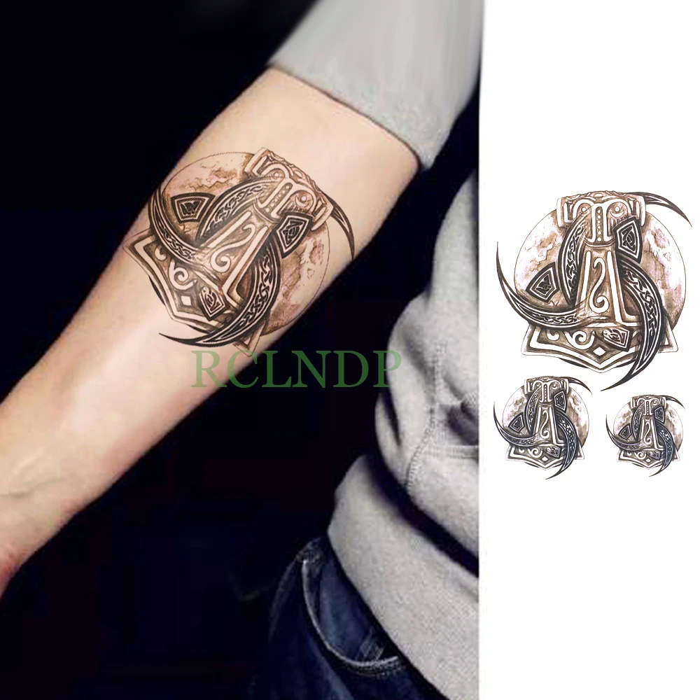 Waterproof Temporary Tattoo Tribal Totem Old School tatto flash tatoo fake tattoos large size body art for girl women man kid | Красота и
