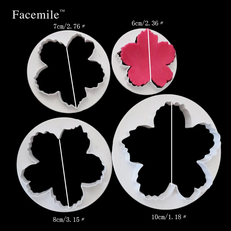 4 шт./компл. пион долговечный резак для помадки торта форма украшения печенья