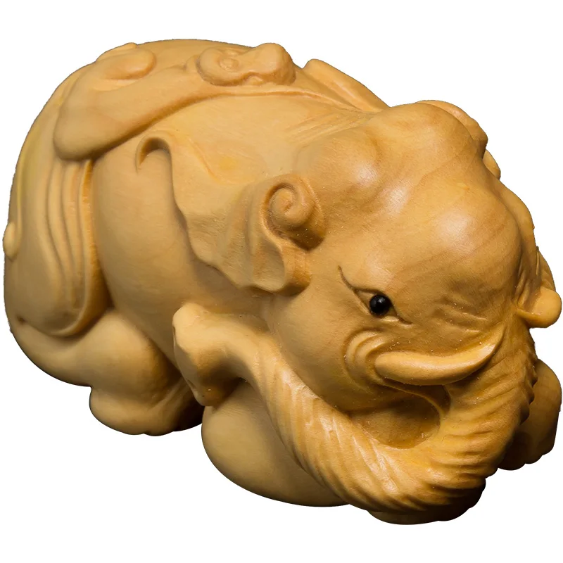 

Creative wood Elephant statue Animal Carving sculpture home decoration Lucky feng shui crafts ornaments Gifts craft estatua