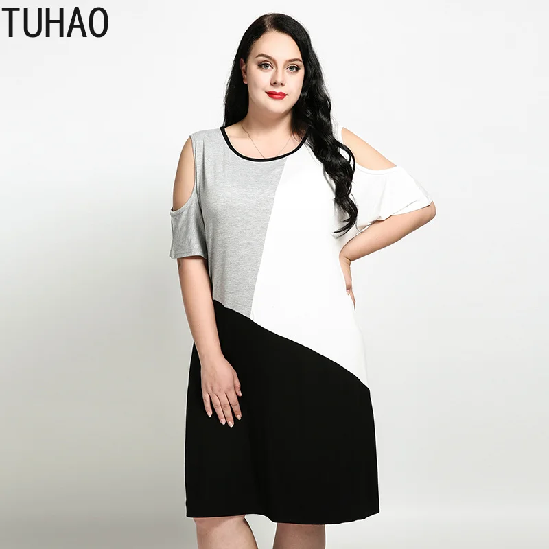 TUHAO летние женские платья больших размеров 7XL 6XL 5XL повседневное женское платье