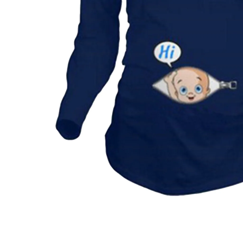 Женская одежда для беременных Одежда кормящих мам футболки с принтом Топ Ropa