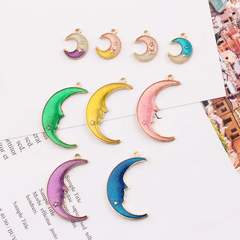 DIY Jewelry Accessories Cosmic Series Alloy Pendant Fashion Temperament Pearlescent Earrings Necklace Material 10pcs |