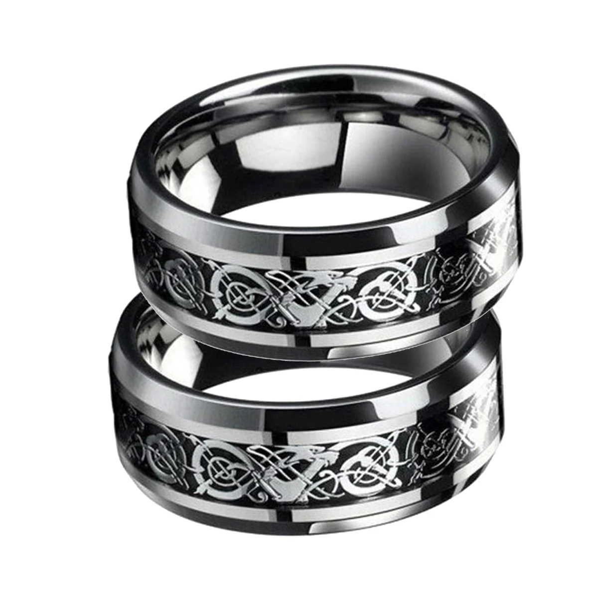 Уникальный титана стали кельтский Дракон шаблон обручальное кольцо ювелирные