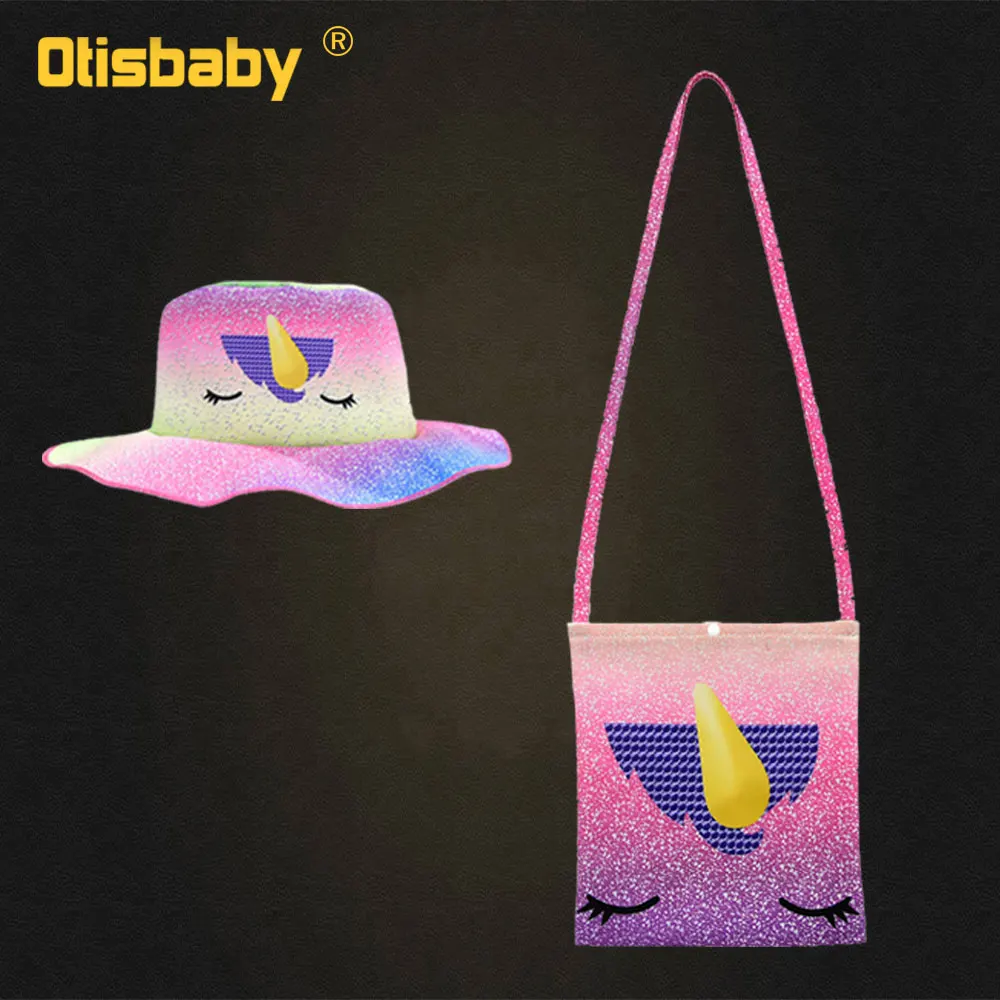 Bag Hat Радужное платье-пачка с единорогом для девочек; нарядное детское платье с пони; Праздничный Рождественский карнавальный новогодний костюм; одежда с лошадями - Цвет: Bag Hat