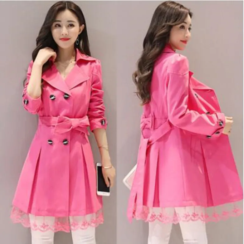 Spring Coat Women Long Sleeve Trench Coat Lace Long Women Windbreakers Plus Size Trench Coat Feminino Plus Size Overcoat Women
Spring Coat Women Long Sleeve Trench Coat Lace Long Women Windbreakers Plus Size Trench Coat Feminino Plus Size Overcoat Women